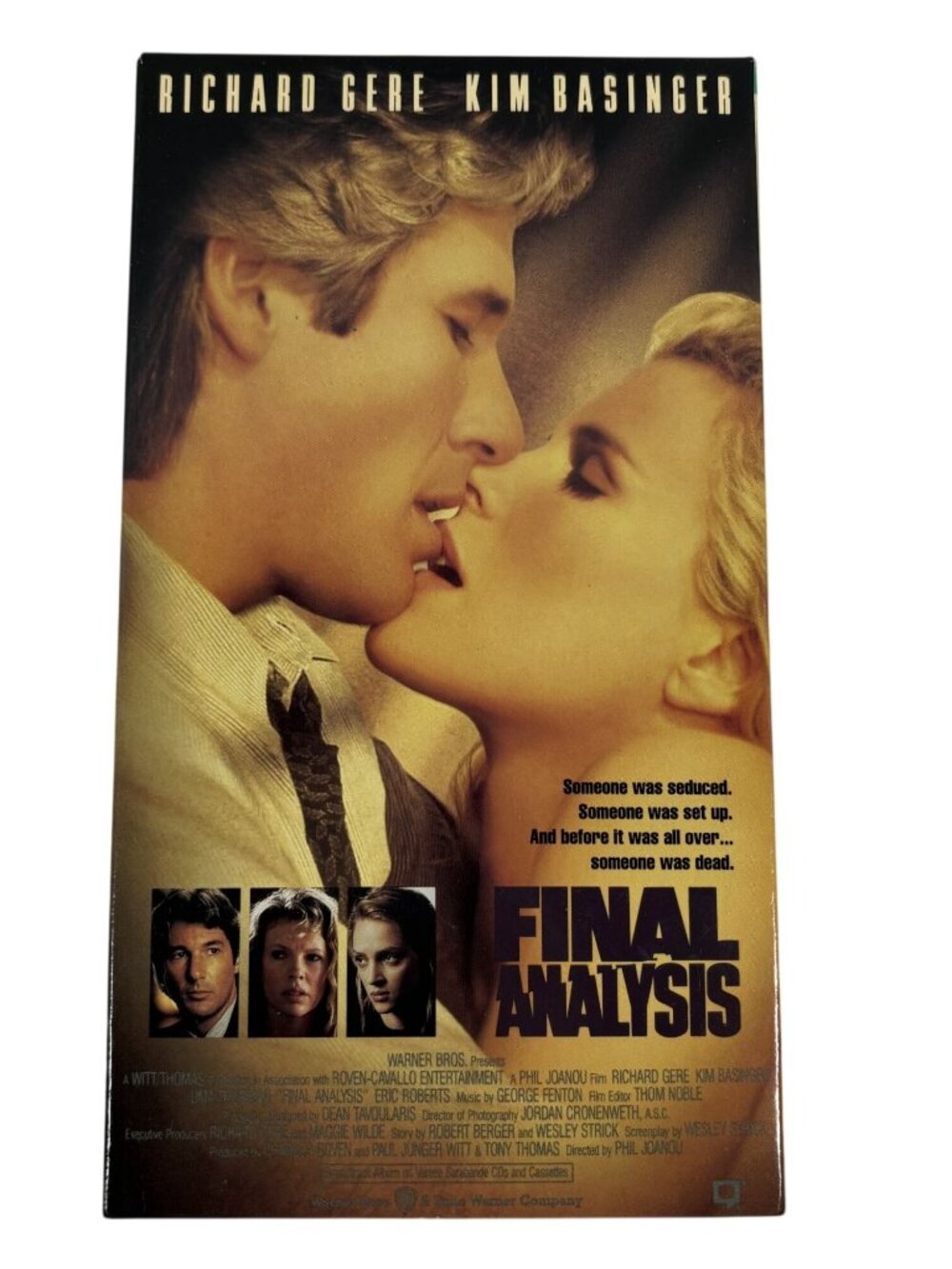 Final Analysis VHS Movie Richard Gere Kim Basinger Warner Bros Vintage 1992 Dram